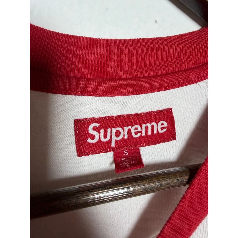 Supreme Rhinestone Raglan Short-Sleeve Top 'White' - Picture 4 of 5